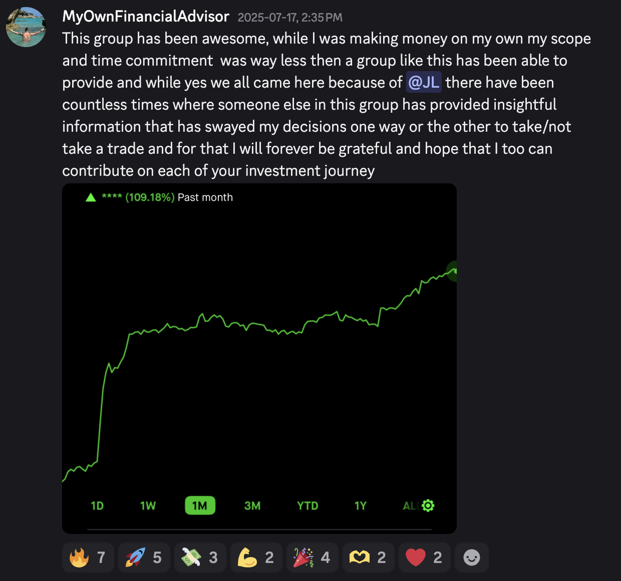 Stocks To Freedom member testimonial 26