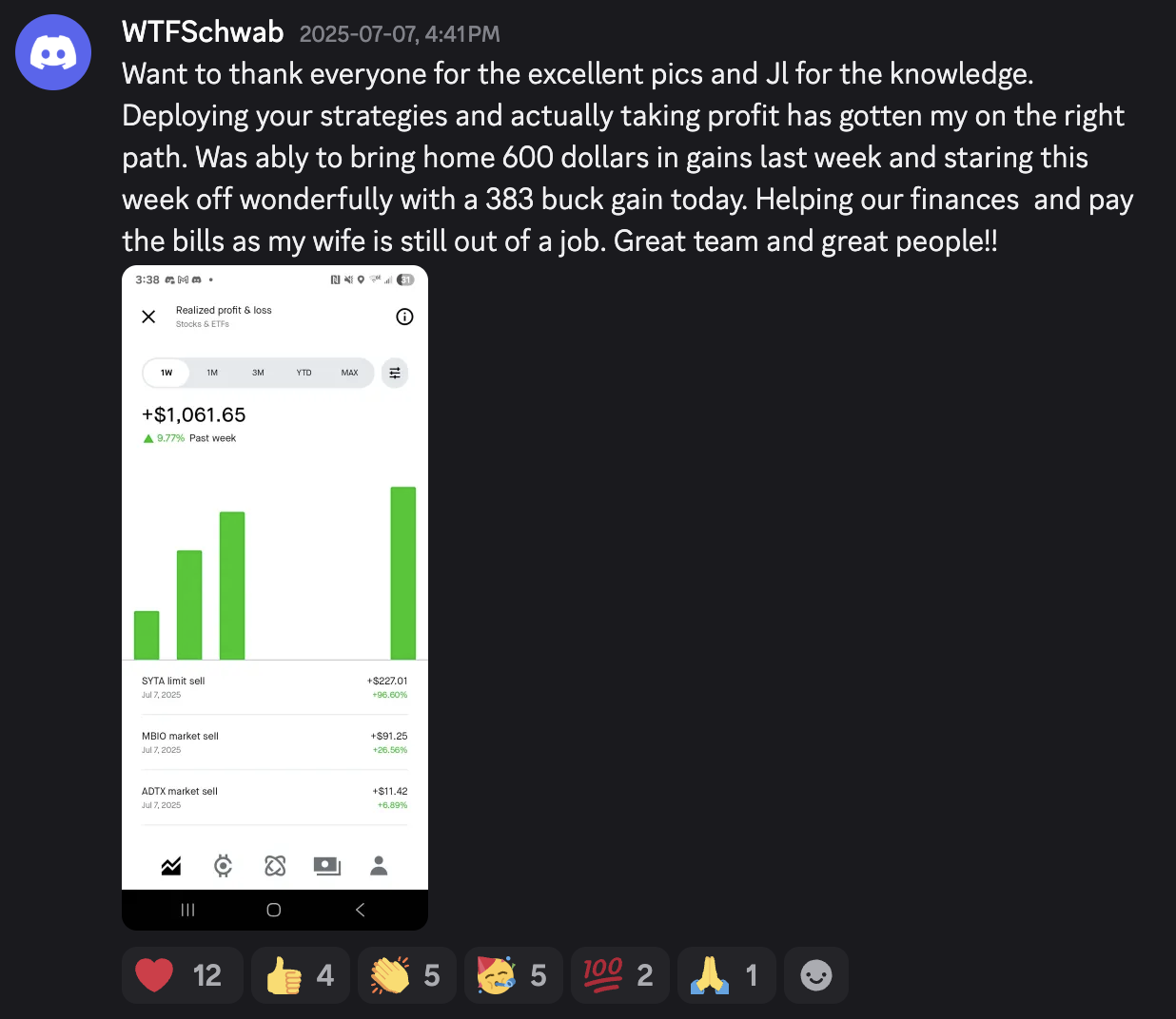 Stocks To Freedom member testimonial 27